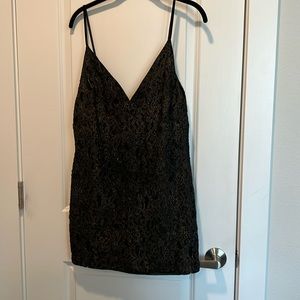 Obey Women’s black & gold mini dress